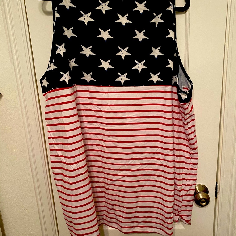 NWOT American Flag tank top.